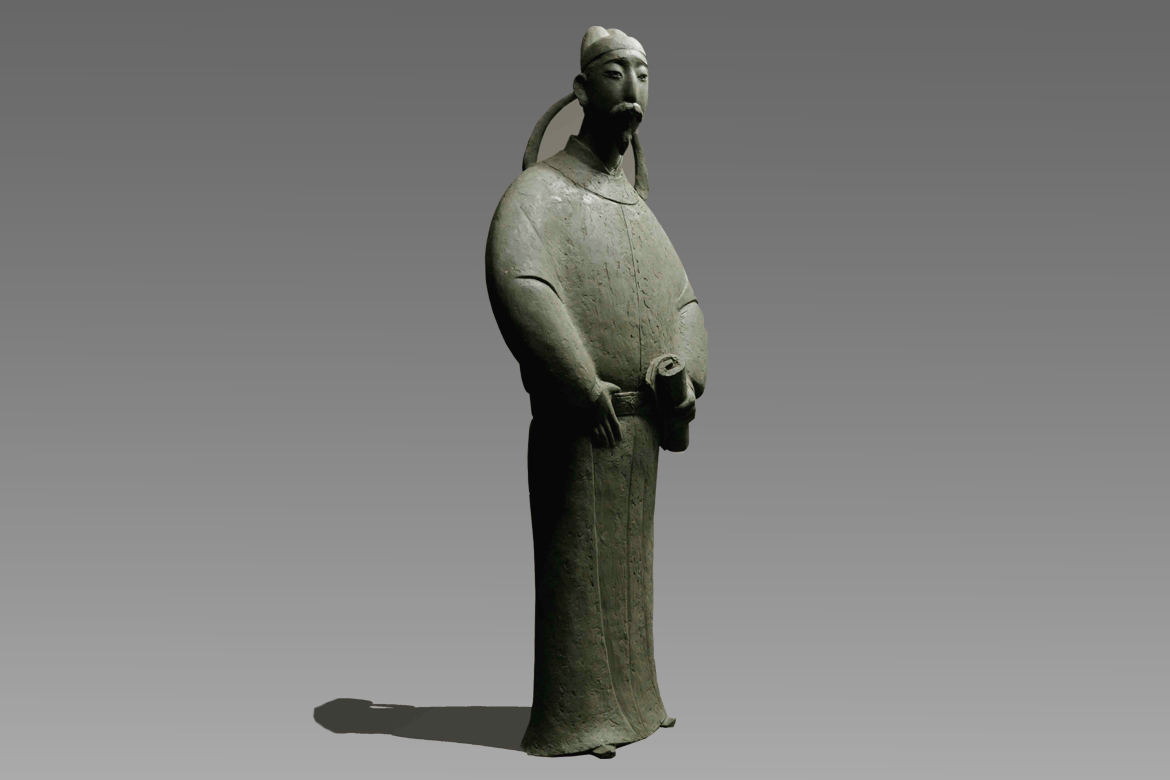 《名仕.段成式》古代人物锻铜雕塑高清图