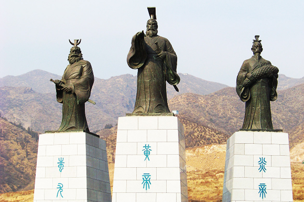 博仟铸铜雕塑企业塑造的涿鹿三祖像