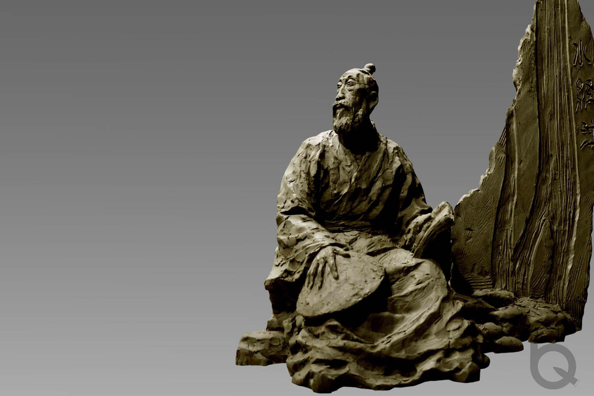  博仟人物雕塑生产厂家塑造的郦道元雕塑济南名仕多系列