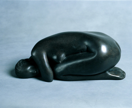 仿青铜女性现代人体树脂雕塑