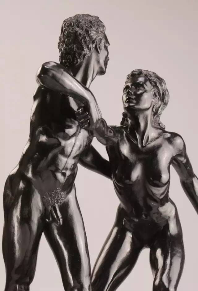 男人女人铸铜现代人体雕塑图片