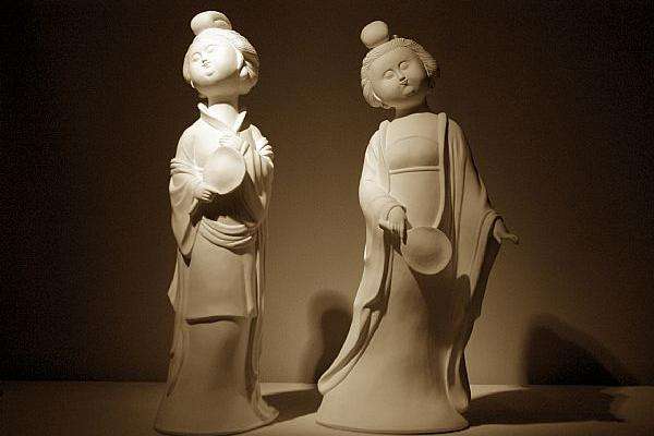 唐代胖美女陶泥陶瓷雕塑